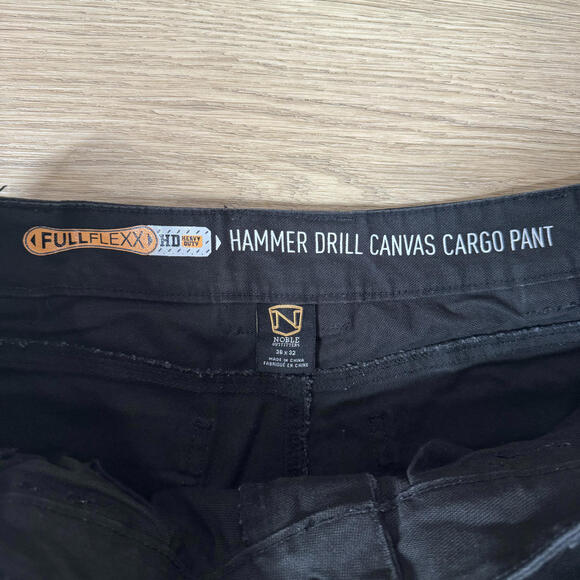 Noble Outfitters‎ Fullflexx Hd Hammer Drill Cargo Black Pants 36x32 Work Wear - Picture 2 of 9